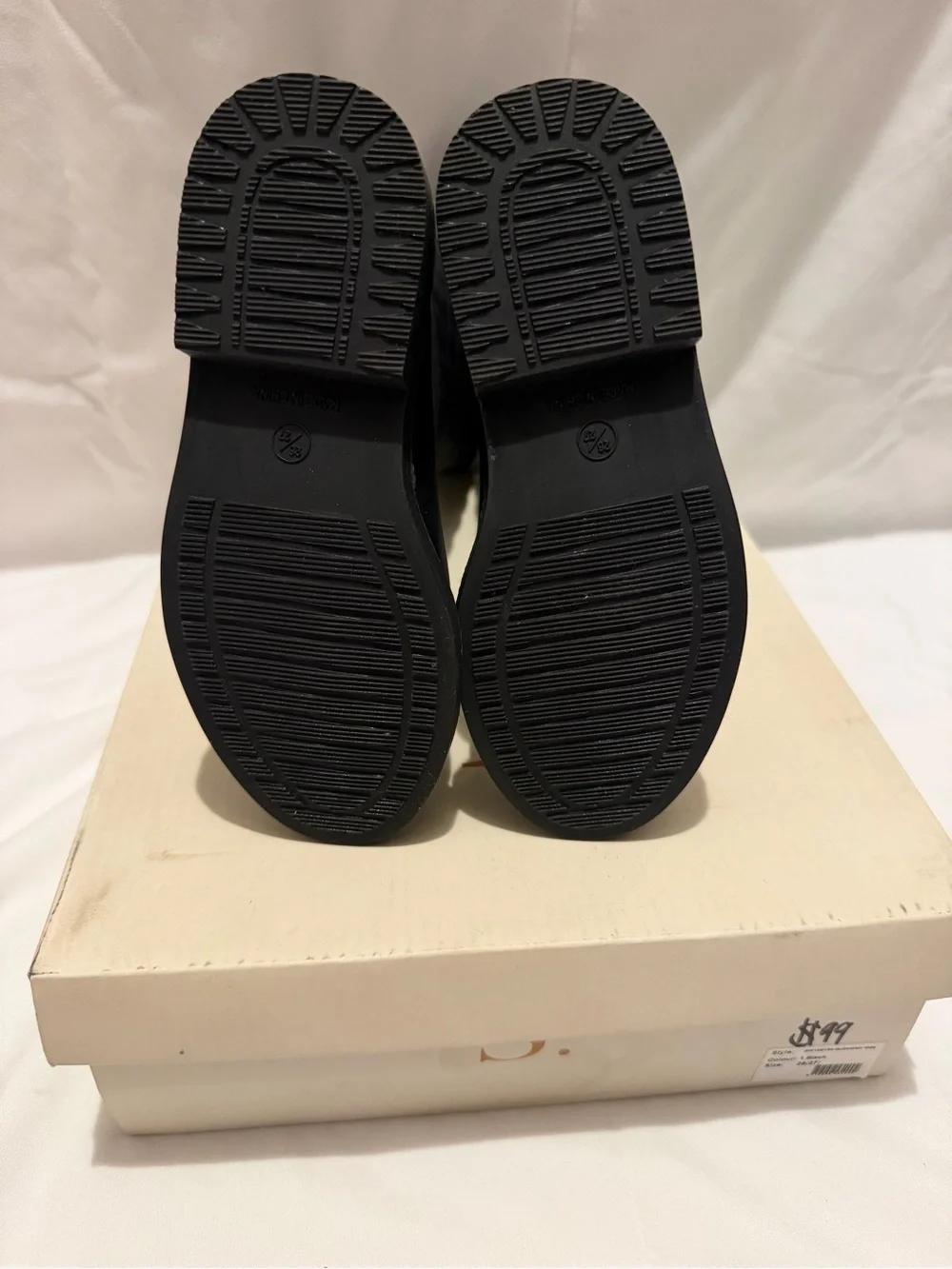 Girls Black Quilted Rain Boots Size 9 Toddler - Supertrash